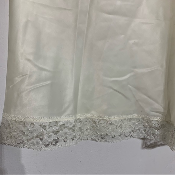 Vintage new with tag lady Lynne stretch lace slip dress ivory 32 medium - Picture 4 of 9